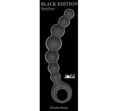 Plug-Anal Beads Flexible Wand Black